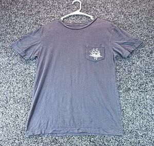 VonZipper Men's Gray Nautical Ship Graphic Pocket Crew Neck Cotton Knit Tee S